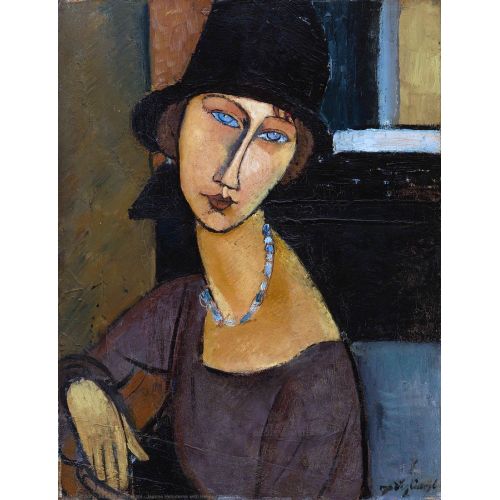 Amedeo Modigliani, Jeanne Hebuterne With Hat And Necklace Expressionism Art Movements Amedeo Modigliani, Jeanne Hebuterne with