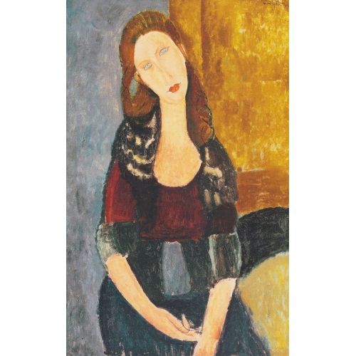 Amedeo Modigliani, Jeanne Hebuterne Oturuyor Amedeo Modigliani, Jeanne Hebuterne Oturuyor