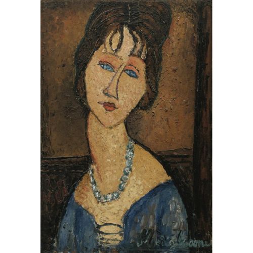 Amedeo Modigliani, Jeanne Hebuterne Kolye İle Portresi Amedeo Modigliani, Jeanne Hebuterne Kolye İle Portresi