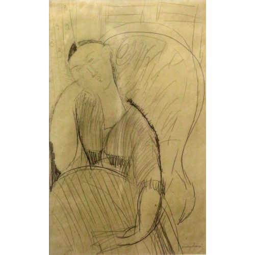 Amedeo Modigliani, Koltukta Madam Hastings Amedeo Modigliani, Koltukta Madam Hastings