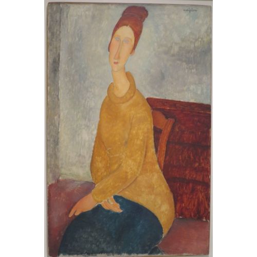 Amedeo Modigliani, Sarı Kazaklı Jeanne Hebuterne Amedeo Modigliani, Sarı Kazaklı Jeanne Hebuterne
