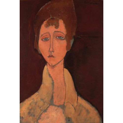 Amedeo Modigliani, Beyaz Ceketli Kadın Amedeo Modigliani, Beyaz Ceketli Kadın