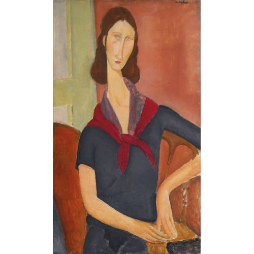 Amedeo Modigliani, Fularlı Jeanne Hebuterne Amedeo Modigliani, Fularlı Jeanne Hebuterne