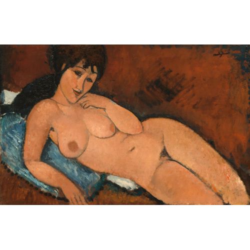 Amedeo Modigliani, Bir Mavi Yastık Üzerinde Çıplak Amedeo Modigliani, Bir Mavi Yastık Üzerinde Çıplak