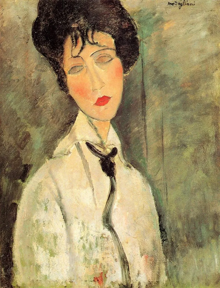 Amedeo Modigliani, Siyah Kravatlı Bir Kadın Portresi | Arthipo
