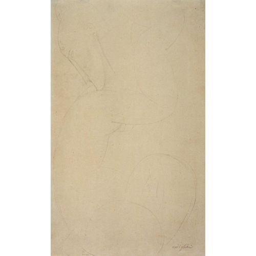 Amedeo Modigliani, Caryatid Grafit Çizimi Amedeo Modigliani, Caryatid Grafit Çizimi