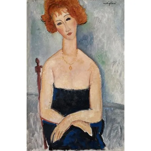 Amedeo Modigliani, La Rousse Au Pendentif Expressionism Amedeo Modigliani, La Rousse Au Pendentif Expressionism Art Movements Amedeo Modigliani, La Rousse au PendentifAmedeo