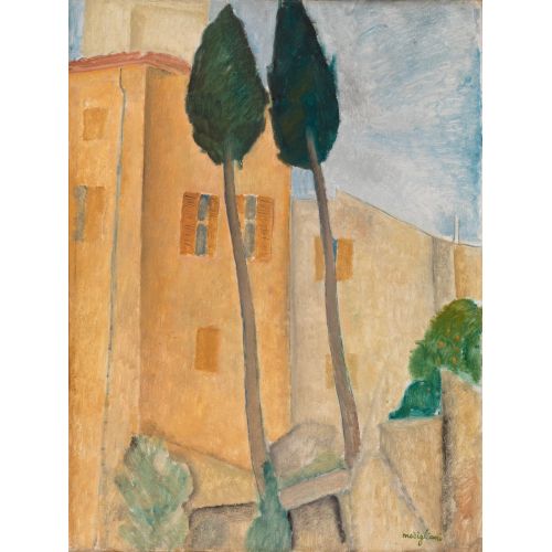 Amedeo Modigliani, Cagnes'te Selvi Ve Evler Amedeo Modigliani, Cagnes'te Selvi Ve Evler