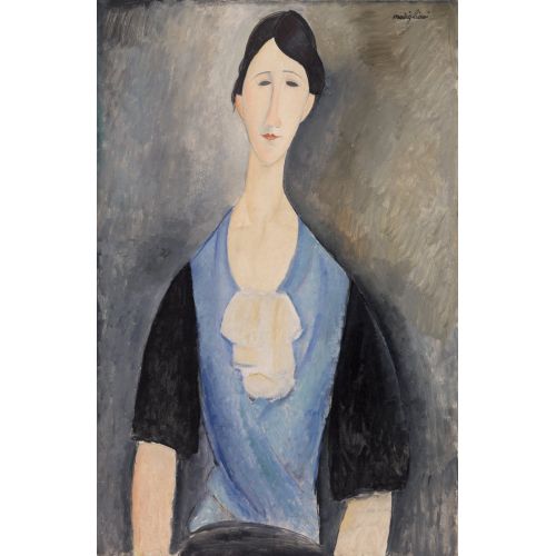 Amedeo Modigliani, Mavi Genç Kadın Amedeo Modigliani, Mavi Genç Kadın