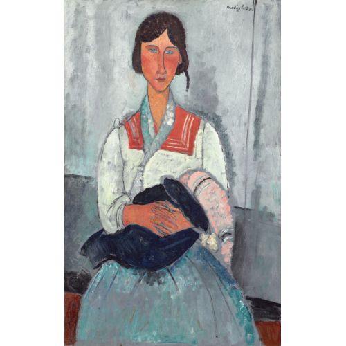 Amedeo Modigliani, Çingene Kadın İle Bebek Amedeo Modigliani, Çingene Kadın İle Bebek