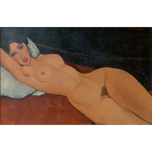 Amedeo Modigliani, Beyaz Yastık İle Çıplak Amedeo Modigliani, Beyaz Yastık İle Çıplak