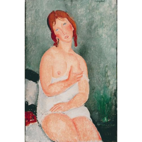 Amedeo Modigliani, Genç Kadın Bir Gömlek Amedeo Modigliani, Genç Kadın Bir Gömlek