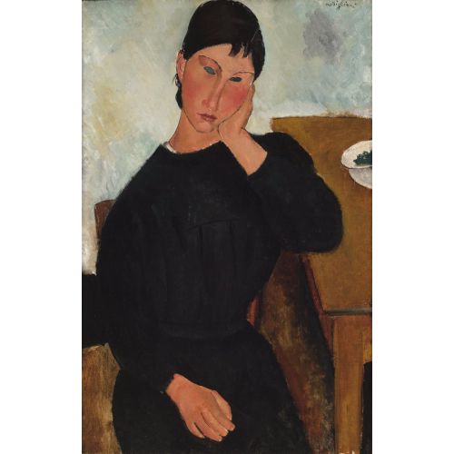 Amedeo Modigliani, Elvira Bir Masada Dinleniyor Amedeo Modigliani, Elvira Bir Masada Dinleniyor