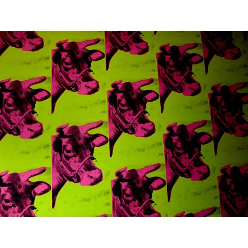 Andy Warhol Cows Pop Art Art Movements Andy Warhol CowsAndy Warhols artwork titled Cows depicts multiple cows placed in a
