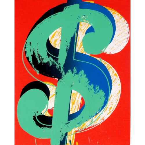 Andy Warhol Dollar Sign Pop Art Art Movements Andy Warhol Dollar SignTitle: Andy Warhol Dollar Sign Subject of the work: A dollar