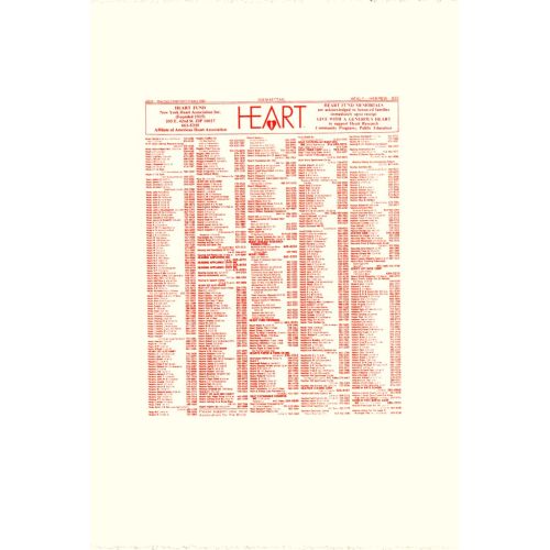 Andy Warhol, New York Heart Association Phonebook Ad Andy Warhol, New York Heart Association Phonebook Ad