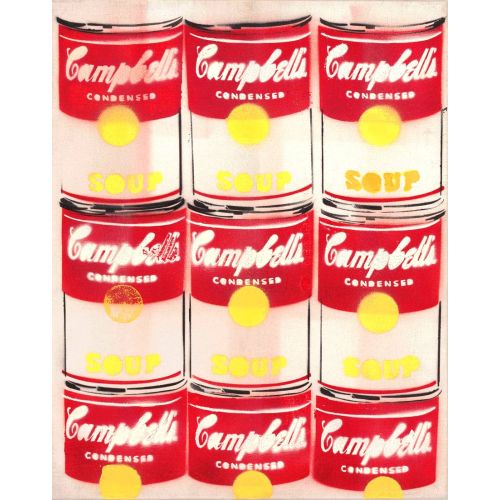 Andy Warhol Nine Campbells Soup Cans Pop Art Art Movements Andy Warhol Nine Campbells Soup CansSubject of the work: Campbells