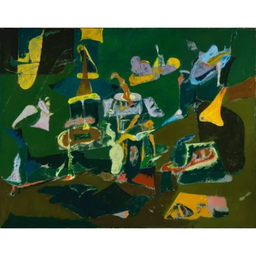 Arshile Gorky, Dark Green Painting Abstract Expressionism Arshile Gorky, Dark Green Painting Abstract Expressionism Art Movements Arshile Gorky, Dark Green Painting, Abstract
