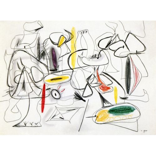 Arshile Gorky, Adamlarımı Alacaklar İçin Çalışma Arshile Gorky, Adamlarımı Alacaklar İçin Çalışma