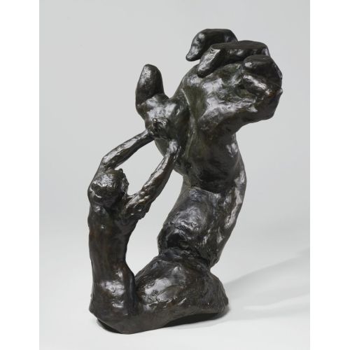 Auguste Rodin, Main Crispee Gauche Avec Figure Implorante
