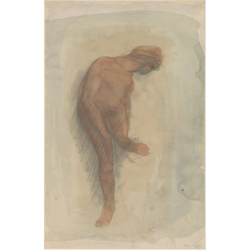 Auguste Rodin, Nude Female Figure Holding Left Foot