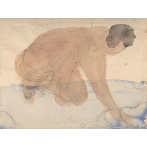 Auguste Rodin, Eller Ve Dizler Üzerinde Çıplak Figür Auguste Rodin, Eller Ve Dizler Üzerinde Çıplak Figür
