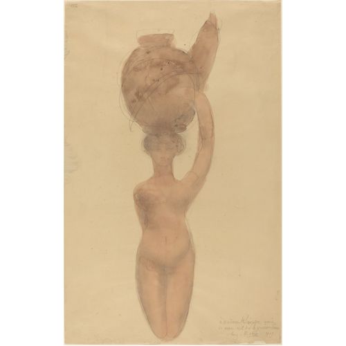 Auguste Rodin, Nude Woman Carrying Vase On Head Auguste Rodin, Nude Woman Carrying Vase On Head