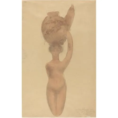 Auguste Rodin, Kafasında Vazo Taşıyan Çıplak Kadın Auguste Rodin, Kafasında Vazo Taşıyan Çıplak Kadın