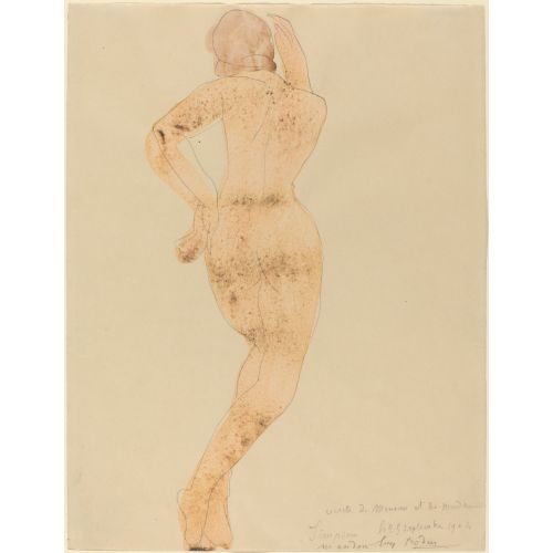 Auguste Rodin, Hareket Halindeki Kadın Figürünün Arkadan Görünüşü Auguste Rodin, Hareket Halindeki Kadın Figürünün Arkadan Görünüşü