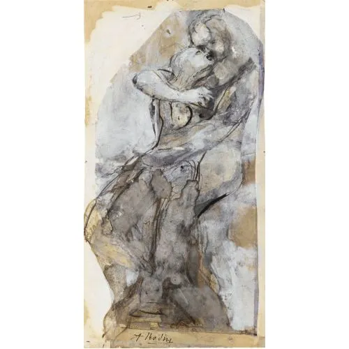 Auguste Rodin, Çifti Kucaklamak Veya Öpücük İçin Çalışmak Auguste Rodin, Çifti Kucaklamak Veya Öpücük İçin Çalışmak