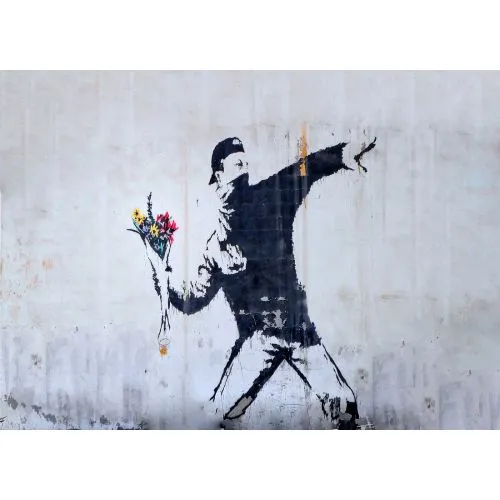 Banksy poster Throwing Flowers (61 cm x 91,5 cm) + UE di