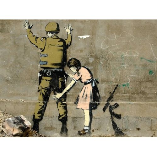 Banksy, Child Interrogates A Military, Bethlehem Banksy, Child Interrogates A Military, Bethlehem