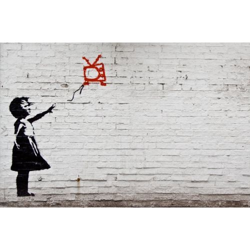Banksy, Child Flying Tv Banksy, Child Flying Tv