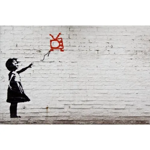 Banksy, Child Flying Tv