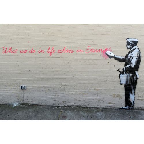 Banksy, New York City Metro Pop Art Art Movements Banksy, New York City MetroThis work by Banksy depicts a scene in the New York