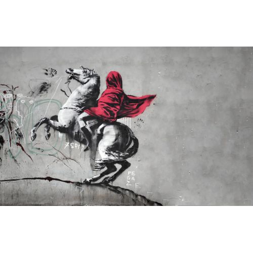 Banksy, Someone With A Red Veil On The Horse Pop Art Art Movements Banksy, Someone with a Red Veil On The HorseThe subject of the