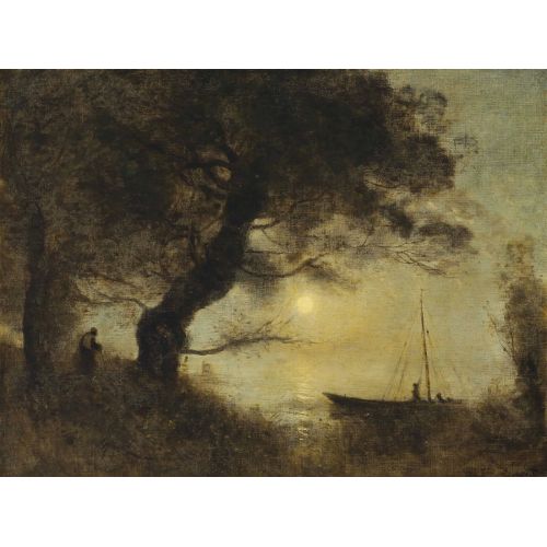 Camille Corot, Ay Işığında Tekne Camille Corot, Ay Işığında Tekne