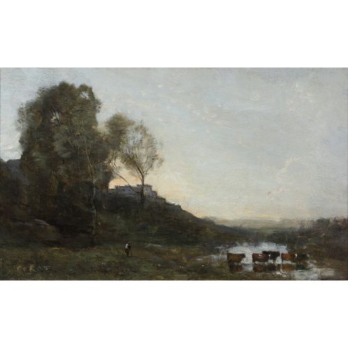 Camille Corot, Le Gue Aux Cinq Vaches Camille Corot, Le Gue Aux Cinq Vaches