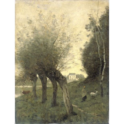 Camille Corot, Pollard Söğütleri İle Peyzaj Camille Corot, Pollard Söğütleri İle Peyzaj