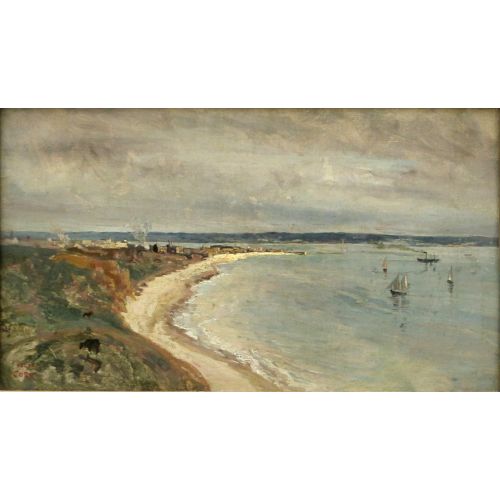 Camille Corot, Liman Kayalıklardan Deniz Manzarası Camille Corot, Liman Kayalıklardan Deniz Manzarası