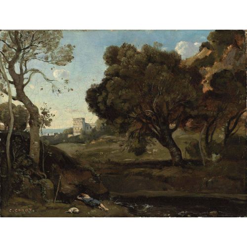 Camille Corot, Çoban Dinlenme Camille Corot, Çoban Dinlenme