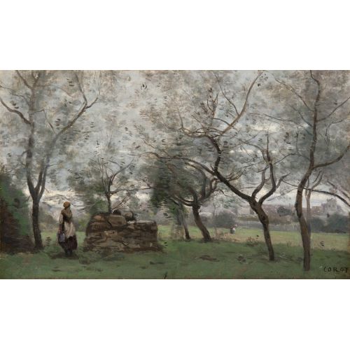 Camille Corot, Mantes Çevresindeki Meyve Bahçesi Camille Corot, Mantes Çevresindeki Meyve Bahçesi