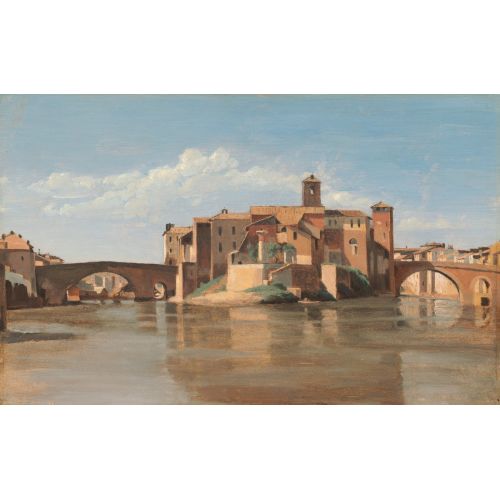 Camille Corot, Ada Ve San Bartolomeo Roma Köprüsü Camille Corot, Ada Ve San Bartolomeo Roma Köprüsü