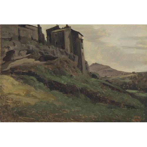 Camille Corot, Marino Kayaların Tepesindeki Büyük Fabrikalar Camille Corot, Marino Kayaların Tepesindeki Büyük Fabrikalar