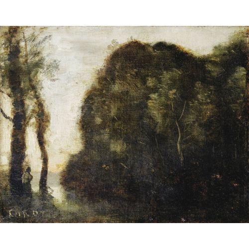 Camille Corot, Gün Batımında Ağaçlar Massif Camille Corot, Gün Batımında Ağaçlar Massif