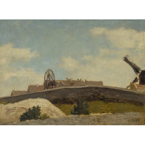 Camille Corot, Montmartre Mur Et Moulin