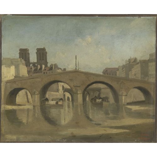 Camille Corot, Paris Le Vieux Pont Saint Michel Camille Corot, Paris Le Vieux Pont Saint Michel