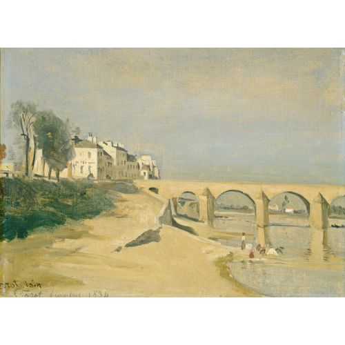 Camille Corot, Bridge Over The Saone To Macon Camille Corot, Bridge Over The Saone To Macon