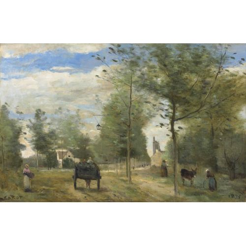 Camille Corot, Brie Bir Şehrin Varoşlarında Yol Camille Corot, Brie Bir Şehrin Varoşlarında Yol