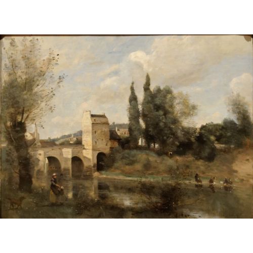 Camille Corot, Mantes Köprüleri Camille Corot, Mantes Köprüleri